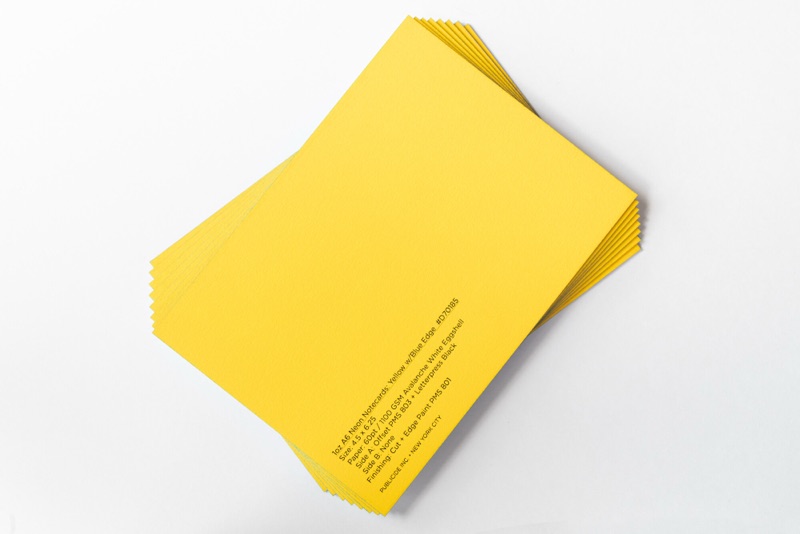 1oz Safety Yellow Notecards. Photo 4