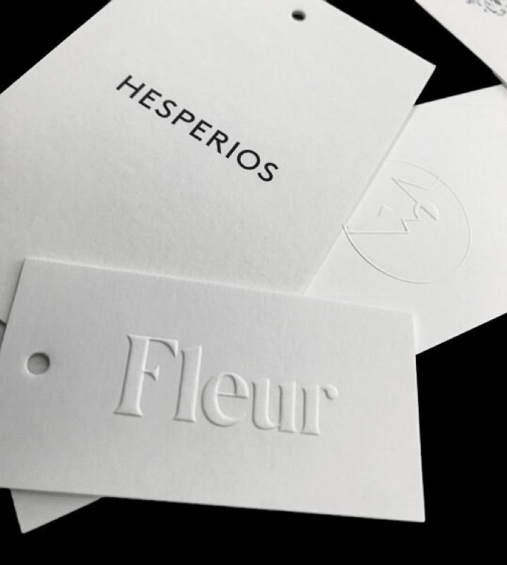Assorted letterpress hang tags