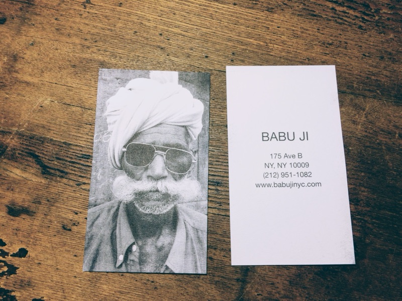 Babu Ji cards with halftone portrait photograph