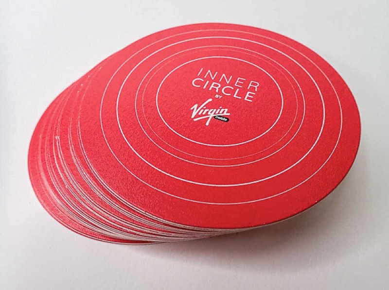 Branded logo drink coasters