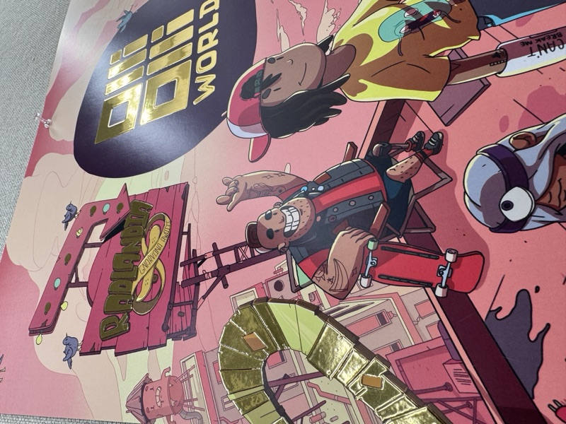 Full-color comic-style poster