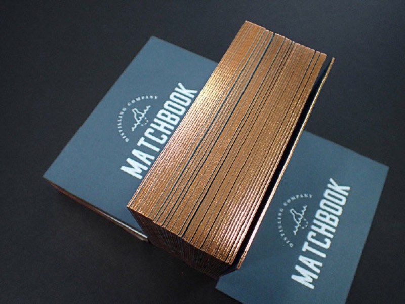 Copper foil gilded edge business cards