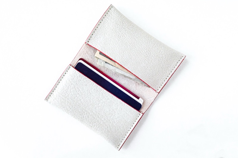 Cream Leather Wallet: photo 5
