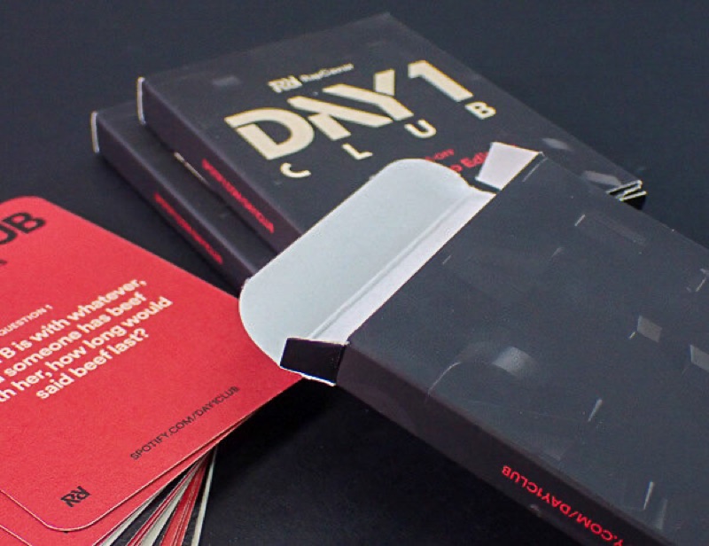Custom die cut playing card box