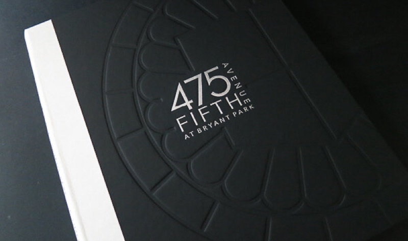 Custom leather hardcover book with deboss binding