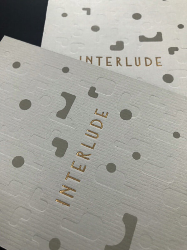 Debossed pattern texture on letterpress card