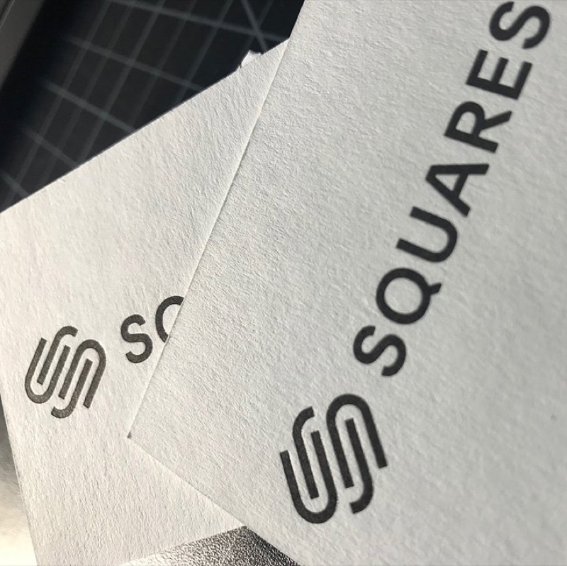 Deep impression letterpress business cards