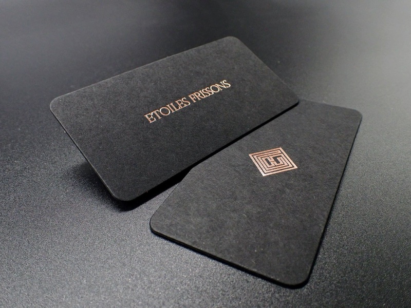 Diecut black paper hangtags