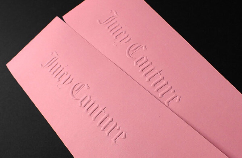 Embossed logo letterpress sticker printing