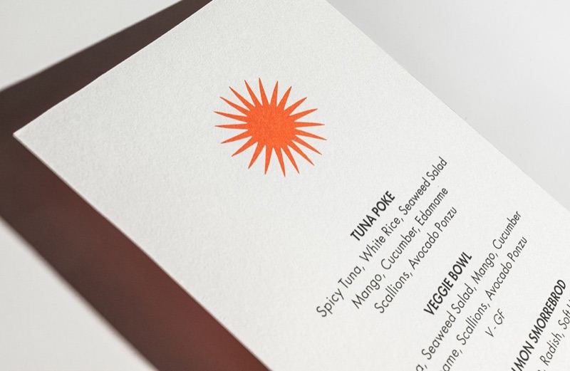 Event menu printing