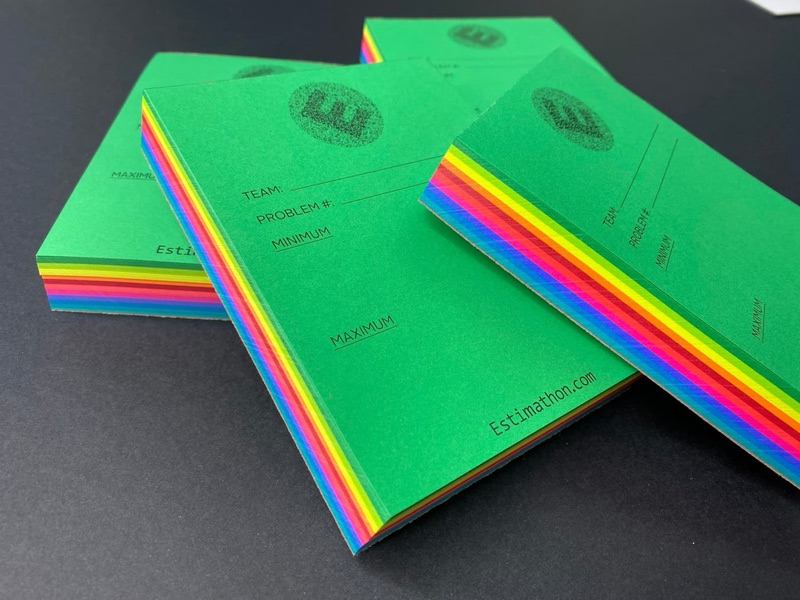 Fluorescent neon paper notepads