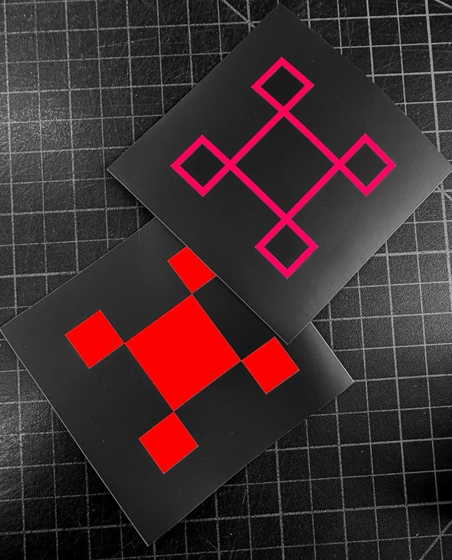 Fluorescent neon stickers
