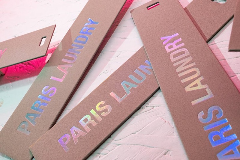 Foil stamp hangtags
