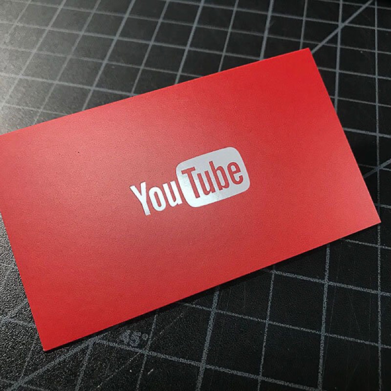 Foil stamped corporate business cards for YouTube