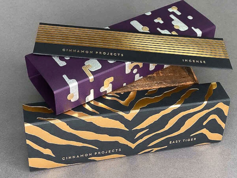 Gold embossed package design printing