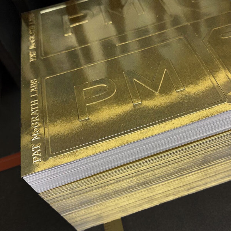 Gold foil embossed label