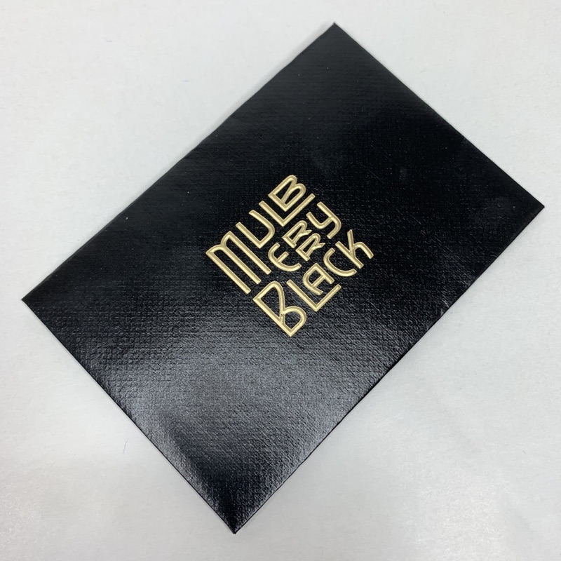 Gold foil stamp black paper envelope