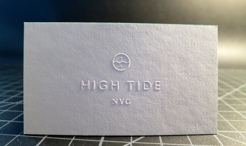 Blind embossed High Tide card