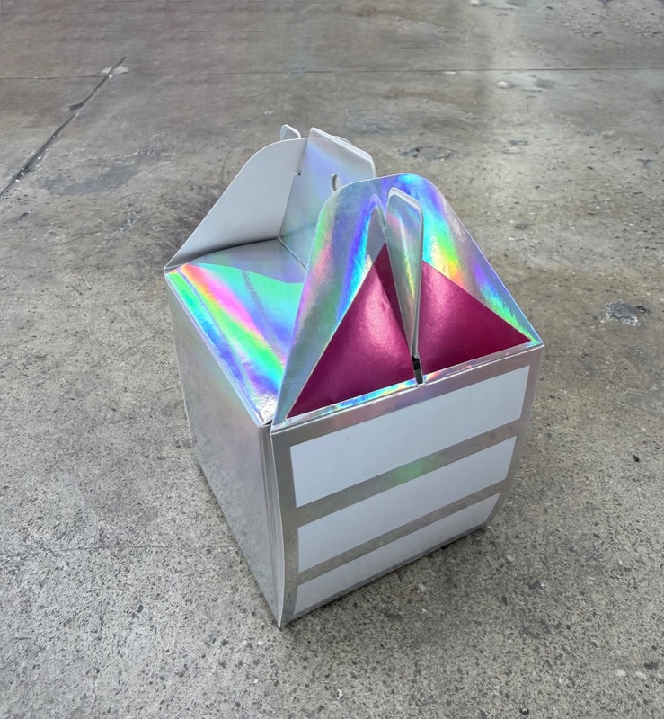 Holographic reflective foil stamp packaging