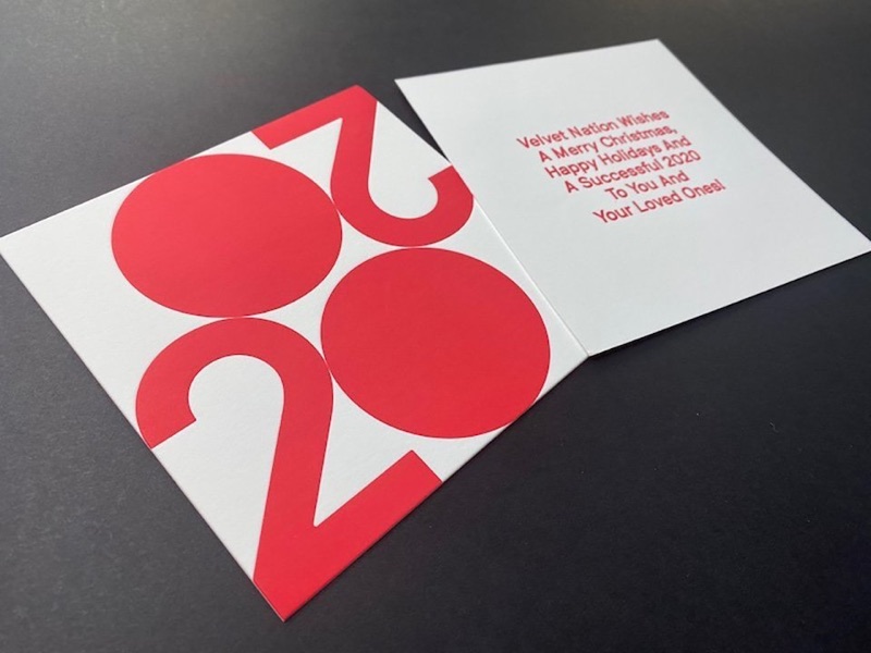 Letterpress holiday card new years