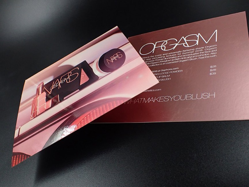 Product launch invitation card with foil