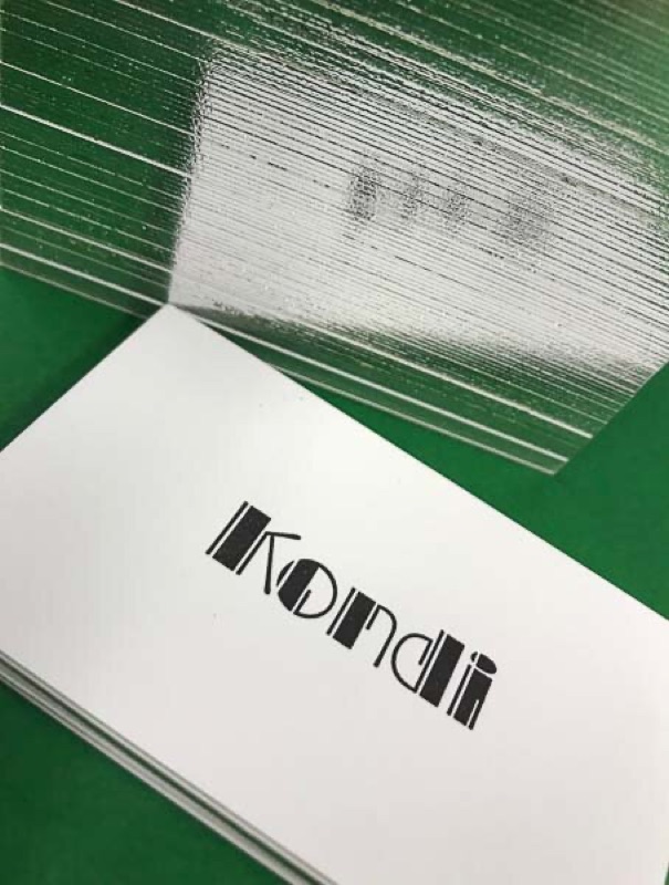 Silver gilded edge business card