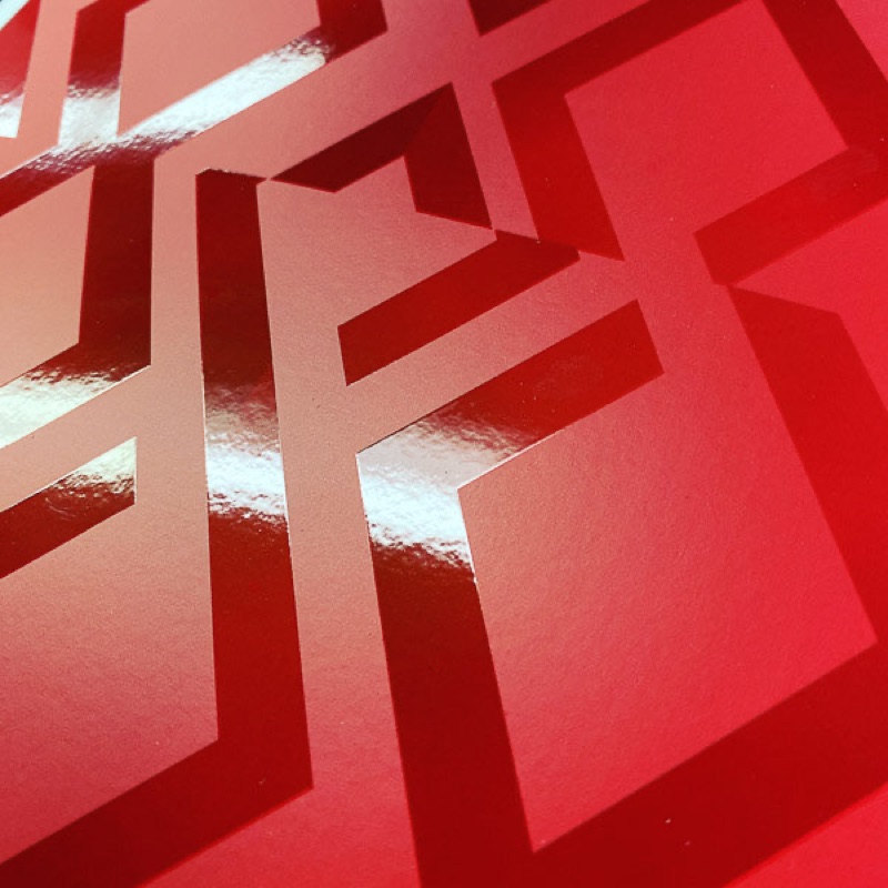 Spot UV gloss design element detail