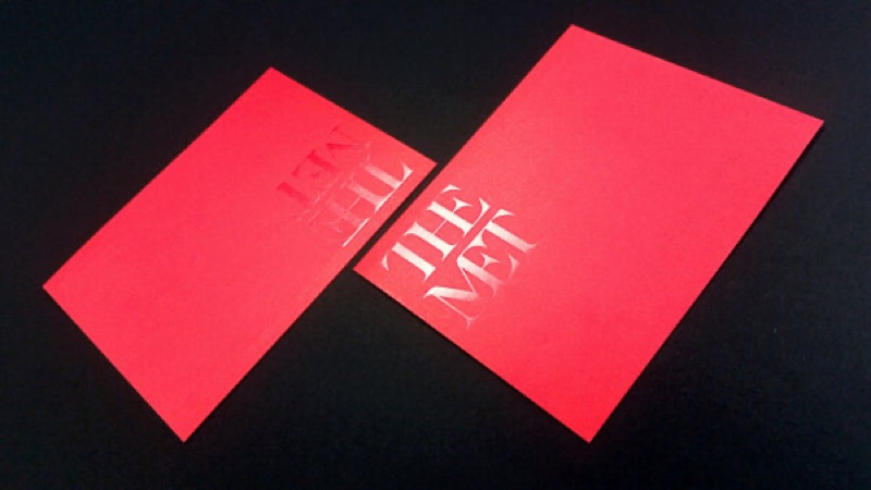 Spot UV gloss postcards for The Met