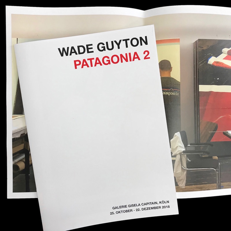 Wade Guyton exhibition catalog cover on printed spread