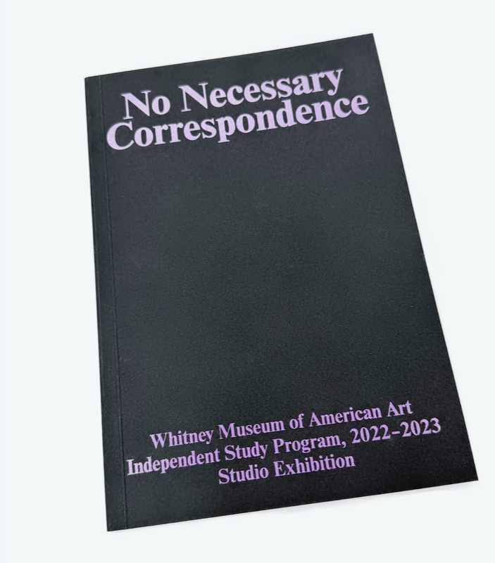 Whitney Museum studio exhibition catalog on black paper